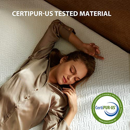  3 Inch Gel Memory Foam Mattress Topper Twin, Cooling Bed Topper For Back Pain With Removable Soft Cover, CertiPUR-US Certified, Twin