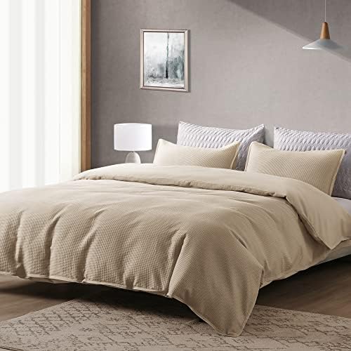 TILLYOU White Fluffy Duvet Cover Queen Set, Ultra Soft Shaggy Comforter Set Milk Crystal Velvet Bedding Faux Fur Plush Fuzzy Comforter Cover, 3 Pieces (1 Duvet Cover + 2 Pillow Shams)