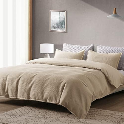  TILLYOU White Fluffy Duvet Cover Queen Set, Ultra Soft Shaggy Comforter Set Milk Crystal Velvet Bedding Faux Fur Plush Fuzzy Comforter Cover, 3 Pieces (1 Duvet Cover + 2 Pillow Shams)