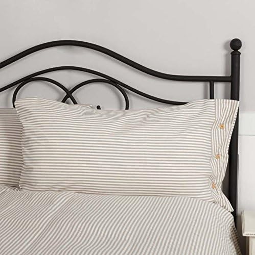  Farmhouse Ticking Stripe Taupe Standard Sham