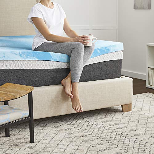  Ealy 2" SealyChill Gel Memory Foam Mattress Topper, King, White