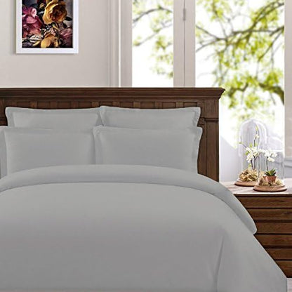  415 Thread Count Percale Duvet Cover Set - 100% Peruvian Pima Cotton - Premium And Breathable With Hidden Zip Closure - White Solid Color - Twin/Twin XL Size, 2 Piece Duvet Cover Set
