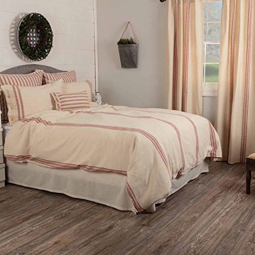  Market Place Red King Duvet Cover