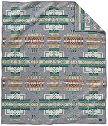 Pendleton Chief Joseph Robe Blanket Aqua, Twin Size