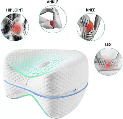  Vertdens Knee Pillow For Side Pillow, Memory Foam Knee Pillow, Suitable For Leg, Back, Knee Pain, Improve Sleep Quality, Side Sleeper Leg Pillow