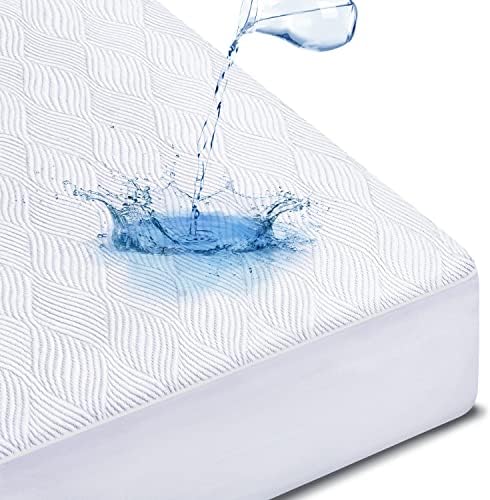  Ute Twin XL Mattress Cover, Waterproof Mattress Protector, Bamboo Breathable Bed Protector, Vinyl Free And Fitted Style Mattress Pad Fit Up To 18", 39"x80"