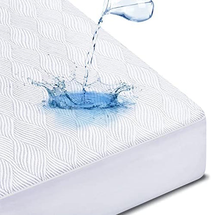  Ute Twin XL Mattress Cover, Waterproof Mattress Protector, Bamboo Breathable Bed Protector, Vinyl Free And Fitted Style Mattress Pad Fit Up To 18", 39"x80"