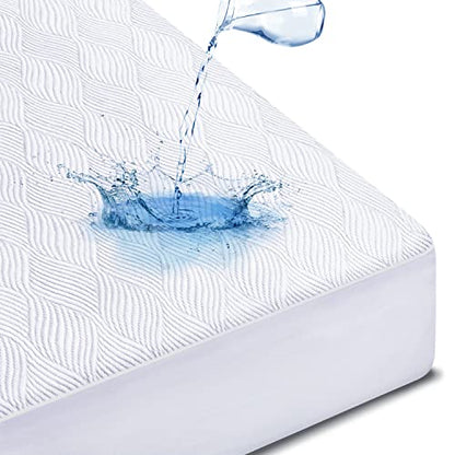  Ute Twin XL Mattress Cover, Waterproof Mattress Protector, Bamboo Breathable Bed Protector, Vinyl Free And Fitted Style Mattress Pad Fit Up To 18", 39"x80"
