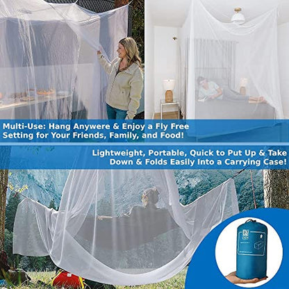  Aturals Luxury Mosquito Bug Net For Bed Canopy, Tent For Single To Twin XL, Camping Screen House, Finest Holes Mesh, Square Netting Curtain For Bunk Bed, Storage Bag, Mosquito Netting For Patio