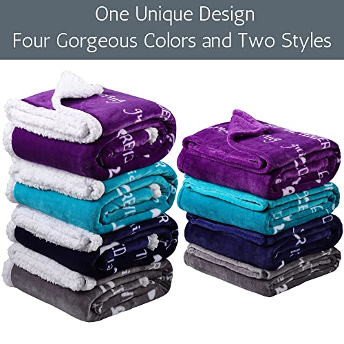  Gift For Grandma From Grandchildren, Granddaughter, Grandson, Mothers Day Gifts For Grandma, Grandmother Throw Blanket For Birthday, 60x50 Inches (Fleece, Grey)