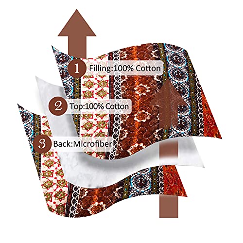  ENCOFT Best Striped Classical 3-Piece Patchwork Bedspread Quilt Sets Queen, Quilted Bedspread Comforter Bedding Sets