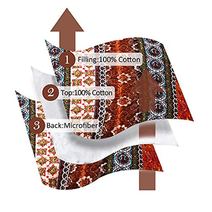  ENCOFT Best Striped Classical 3-Piece Patchwork Bedspread Quilt Sets Queen, Quilted Bedspread Comforter Bedding Sets