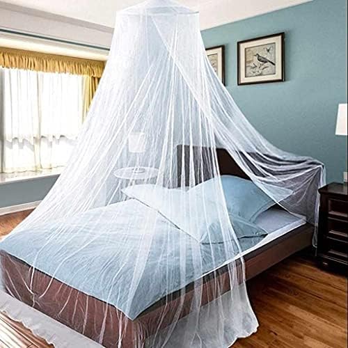  Mosquito Net For Bed, King Size Bed Canopy Hanging Curtain Netting, Princess Round Hoop Sheer Bed Canopy For All Kids Baby Cribs And Adult Beds Fit Twin, Full, Queen -White