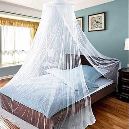  Mosquito Net For Bed, King Size Bed Canopy Hanging Curtain Netting, Princess Round Hoop Sheer Bed Canopy For All Kids Baby Cribs And Adult Beds Fit Twin, Full, Queen -White