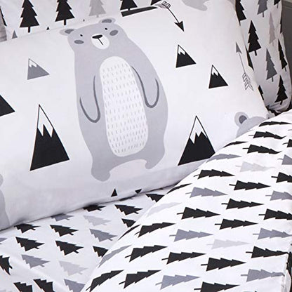  Scandi Bear Junior Toddler Duvet Cover And Pillowcase Set