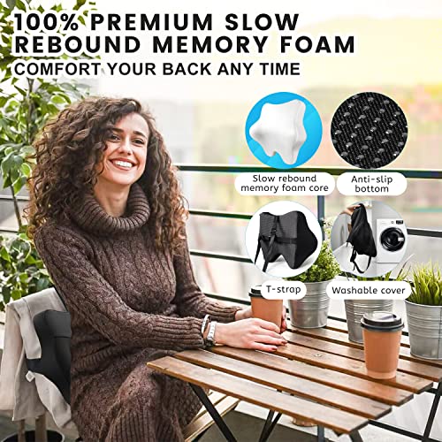  Anzhixiu Lumbar Support Pillow For Office Chair Help Sit More Upright - Lumbar Support Pillow For Scientific Lower Back Support Leaves More Sit Space - Standard