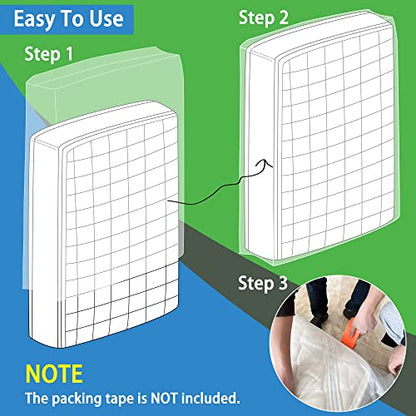  Queen Mattress Bag For Moving And Storage, 5 Mil Thick Plastic And Reusable Mattress Storage Bags Queen Size For Mattress Up To 14 Inches