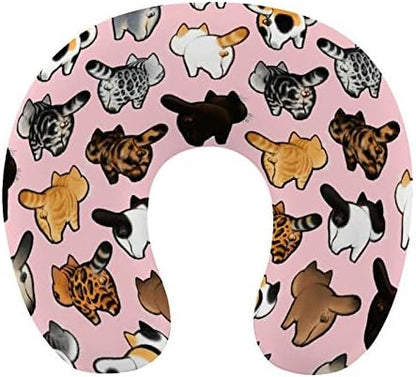  SWEET TANG Chin Supporting Neck Pillow - Memory Foam Video Game Weapon Funny Gamer Black Travel Pillow With Breathable & Comfortable Zip Cover, Machine Washable Airplane Travel Car Sleeping Pillow