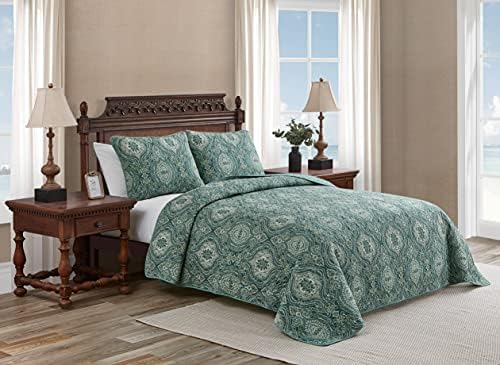 Tommy Bahama - Daybed Set, Cotton Bedding With Matching Shams & Pillow Cover, Lightweight Home Decor For All Seasons (Turtle Cove Caribbean Blue, Daybed)