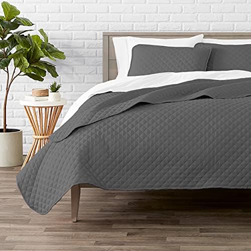  Premium 2 Piece Quilt Set - Twin/Twin Extra Long Size - Coverlet Set - Diamond Stitched Bedspread - Ultra-Soft Luxurious Lightweight All Season Bedspread (Twin/Twin XL, White)