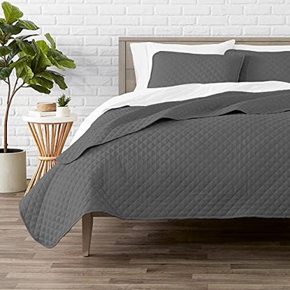  Premium 2 Piece Quilt Set - Twin/Twin Extra Long Size - Coverlet Set - Diamond Stitched Bedspread - Ultra-Soft Luxurious Lightweight All Season Bedspread (Twin/Twin XL, White)