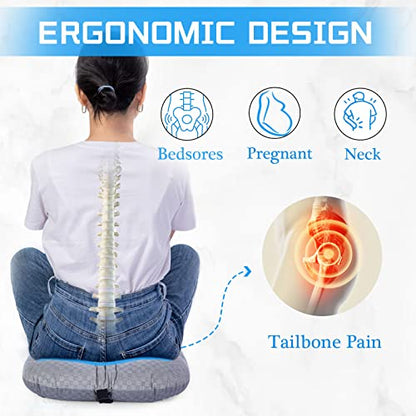  Donut Pillow For Tailbone Pain Relief Cushion, Bed Sore Cushions For Butt, Donut Pillow For Postpartum, Pregnancy, Hemorrhoids, Sciatica Pain, Donut Cushion Suitable For Office, Car, Bed And Sofa