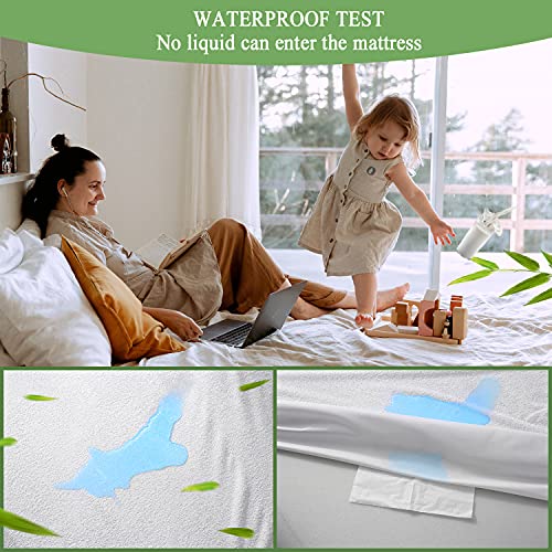  Amazon Brand – Pinzon Premium Mattress Protector Bamboo Viscose Waterproof Breathable Fit Up To 18" - Full XL