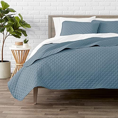 Premium 2 Piece Quilt Set - Twin/Twin Extra Long Size - Coverlet Set - Diamond Stitched Bedspread - Ultra-Soft Luxurious Lightweight All Season Bedspread (Twin/Twin XL, White)