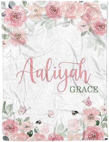  Personalized Baby Blankets For Girls, Customized Baby Blankets For Girls, Highland Cow Baby Blanket, Best Gift For Baby, Newborn, New Mom, Super Soft Plush Fleece, 30''x40''