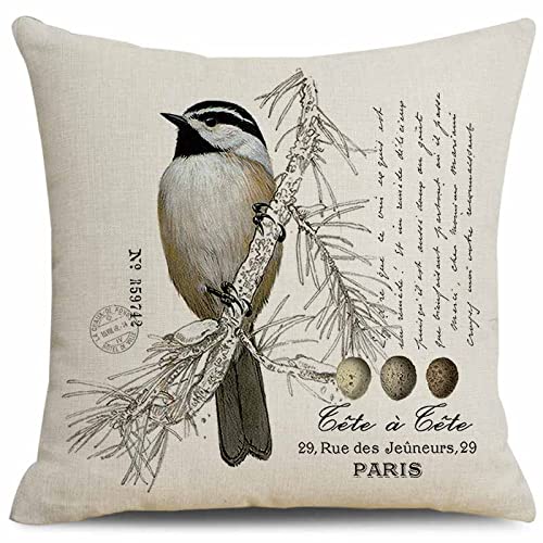  CARROLL Set Of 4 Winter Spring Throw Pillow Cover, Simple Lovely Christmas Animals Pillow Cover, Christmas Decoration Gift Home Decoration Square Sofa Chair Cushion Cover, 18x18 Inch