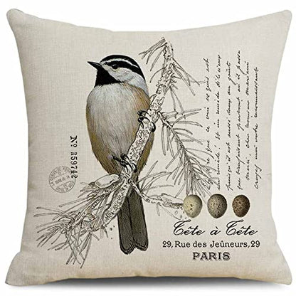  CARROLL Set Of 4 Winter Spring Throw Pillow Cover, Simple Lovely Christmas Animals Pillow Cover, Christmas Decoration Gift Home Decoration Square Sofa Chair Cushion Cover, 18x18 Inch