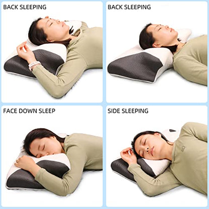  Side Sleeper Pillow For Neck And Shoulder Pain，Neck Pillows For Pain Relief Sleeping Best Memory Foam Pillows For Bed Butterfly Ergonomic Pillow Cervical Neck Support Pillows For Sleeping