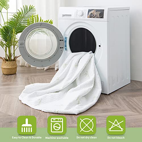  Queen Size Mattress Protector 100% Waterproof (Top And Sides) Bamboo Mattress Cover 3D Air Fabric Cooling Mattress Pad Cover Ultra Soft Breathable Noiseless 8"-21" Deep Pocket