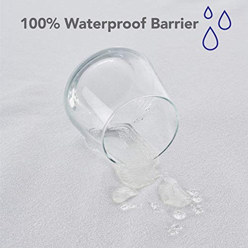  Premium Fitted Washable Terry Cloth Waterproof Mattress Protector, King