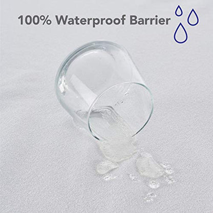  Premium Fitted Washable Terry Cloth Waterproof Mattress Protector, King