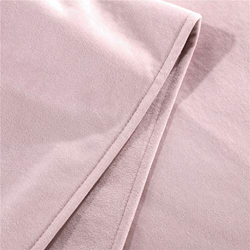  MaiYu-MY Luxury Velvet Solid Bed Runner Scarf Protector Slipcover Bed Decorative Scarf For Bedroom Hotel Wedding Room (Pink,50x260cm For 2.0m Bed)