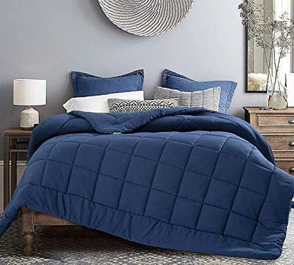  EVOLIVE All Season Pre Washed Soft Microfiber White Goose Down Alternative Comforter With Box Stitching (Mint, Full/Queen)