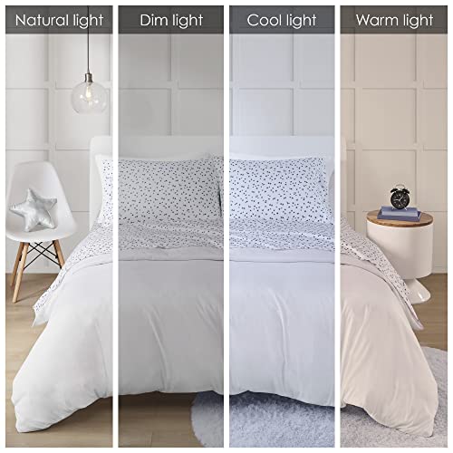  MI ZONE Printed Bed Sheets, Twin, Navy
