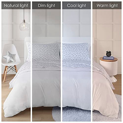  MI ZONE Printed Bed Sheets, Twin, Navy