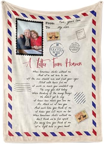  Personalized Memorial Blanket Collection, Custom Keepsake Throw, Sympathy Gift, Remembrance Gift, Memory Gifts (Design 1, 50" X 60" Medium Minky Fleece)…
