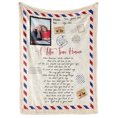  Personalized Memorial Blanket Collection, Custom Keepsake Throw, Sympathy Gift, Remembrance Gift, Memory Gifts (Design 1, 50" X 60" Medium Minky Fleece)…