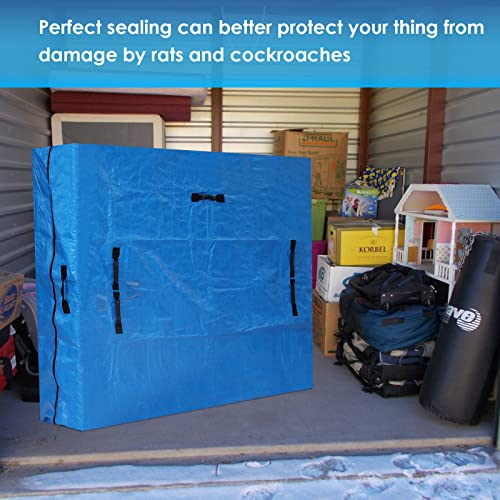  Mattress Bag For Moving And Storage With 11 Handles, King Size, Reusable Extra Thick Mattress Protector With Zipper Closure, Heavy Duty Waterproof Transport Cover