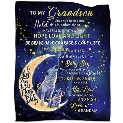  Birthday Gifts For Grandson Blanket From Grandma Summer Quilt Flannel Soft Bed Blanket For Grandson 50X60in