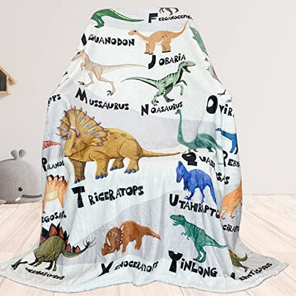  Dinosaur Blanket For Boys Soft Cozy Flannel Warm Kids Dinosaur Throw Blanket Unique Gifts Dinosaur Room Decor Blanket For Teens Kids For Couch Sofa Bed Dino Blanket For Girls Teens 50"x60"