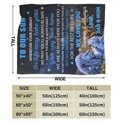  O My Son Blanket From Dad And Mom Lion Ultra Soft Flannel Throw Blankets For Couch Bedroom Sofa Warm Blanket Positive Encourage And Love Birthday Gifts 50x60 Inch