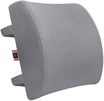  LOVEHOME Lumbar Support Pillow For Chair And Car, Back Support For Office Chair Memory Foam Cushion With Mesh Cover For Back Pain Relief - Black