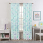  Ystical Mermaid Window Curtains, 48x84, Blue