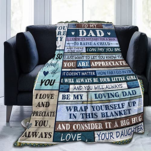  Gift For Dad Birthday Gifts For Dad From Daughter Dad Gifts - Best Dad Ever Gifts Dad Blankets To My Dad Blanket Christmas Thanksgiving Gift Ideas 60"x50"
