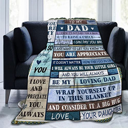  Gift For Dad Birthday Gifts For Dad From Daughter Dad Gifts - Best Dad Ever Gifts Dad Blankets To My Dad Blanket Christmas Thanksgiving Gift Ideas 60"x50"