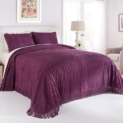  Chenille Bedspread - King, Eggshell